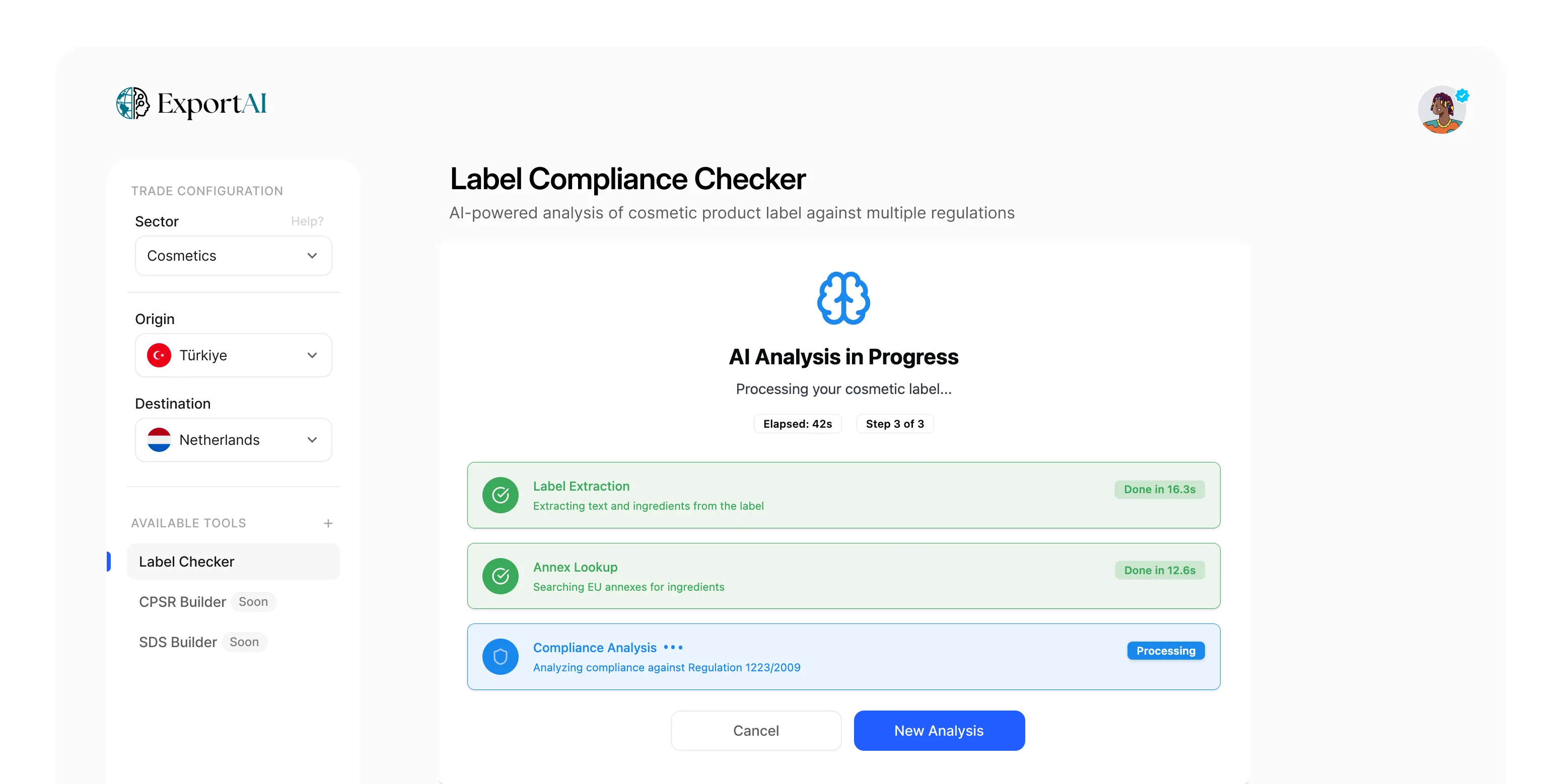 Export AI Platform Interface
